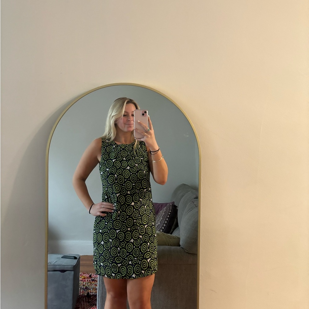Green and Navy Dress